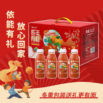 依能山楂陈皮混合果汁饮料 节日送礼礼盒350ml*15瓶 聚会整箱装 商品图3