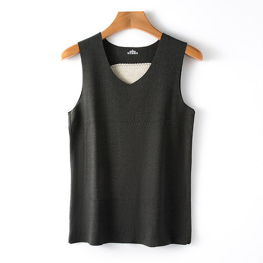 【超值2件❗️蚕丝护肚保暖背心】桑蚕丝+绵羊毛 更加保暖，亲肤保暖色纱混纺，无痕随意裁工艺，不易起球不易褪色，男士内衣加绒加厚双面绒发热打底衫QQ 商品图4