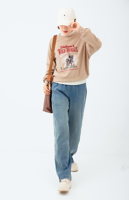 字母印花圆领卫衣 商品图1