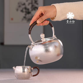 李小白银壶 纯银9999烧水壶 银壶烧水壶 烧水银壶 银壶 茶壶