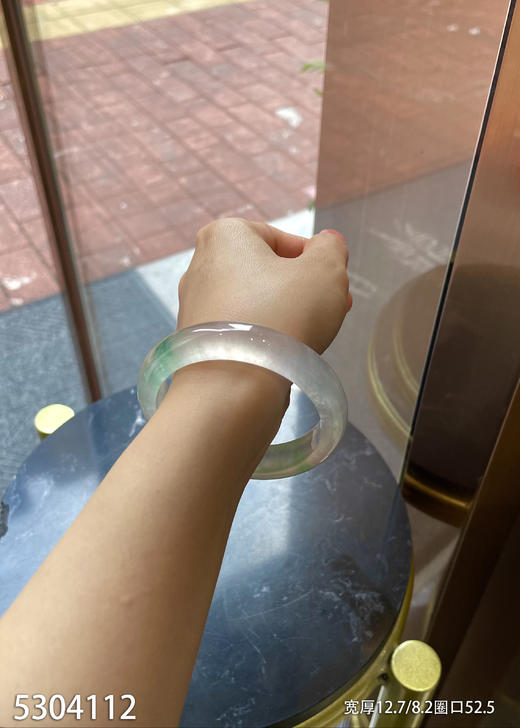 玻璃种飘翠手镯【5304112】圈口52.5~具体价格微信咨询 商品图5