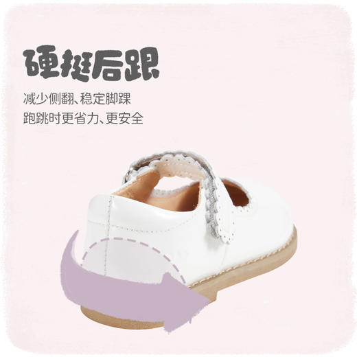 woollykids小羊沃利澳洲牛皮女宝宴会校园复古风防滑软底漆面皮鞋 商品图3