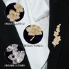 奢华优雅气质枫叶胸针，高级感轻奢微镶锆石花枝别针LY-M-093 商品缩略图2