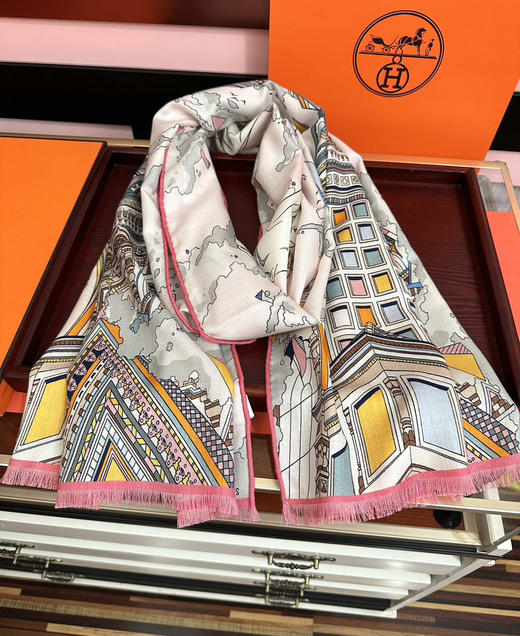 秋冬特惠💰400 新款 爱马仕围巾【双面同色】太美了 商品图3