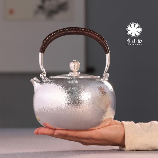 李小白银壶 纯银9999烧水壶 银壶烧水壶 烧水银壶 银壶 茶壶 商品图4