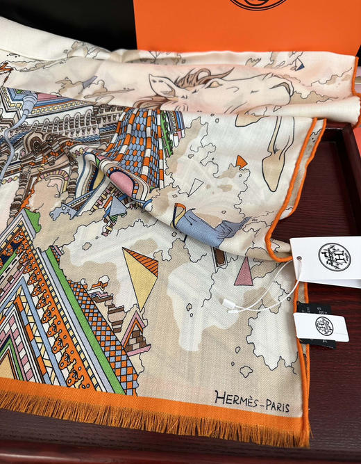 秋冬特惠💰400 新款 爱马仕围巾【双面同色】太美了 商品图6