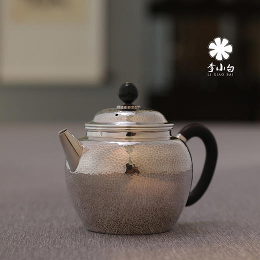 李小白银壶 纯银9999银壶 秋月小泡壶 纯手工银壶 泡茶银壶 商品图3