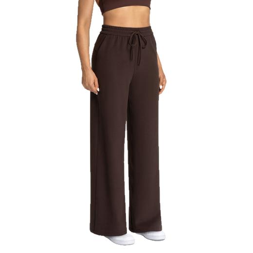 跃牌【倚窗听雨】Athena lulu德绒直筒裤女高腰宽松抽绳保暖休闲运动健身瑜伽长裤CK157 商品图3