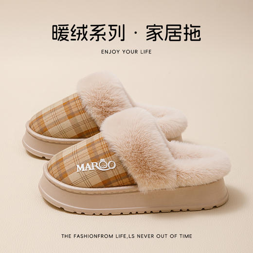 【YW】无忧购棉鞋鞋流氓兔毛拖鞋室内家居鞋保暖舒适棉拖ZS-3114（截单后3-5天发货) 商品图0