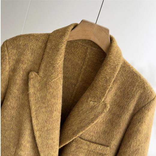 「自」全新升级【铂金会员477/天猫649/差价172】(12320)洛诗琳高级感中长羊毛外套2025秋冬新款宽松双面毛呢外套女 商品图1