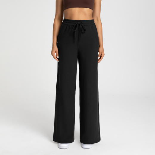 跃牌【倚窗听雨】Athena lulu德绒直筒裤女高腰宽松抽绳保暖休闲运动健身瑜伽长裤CK157 商品图2