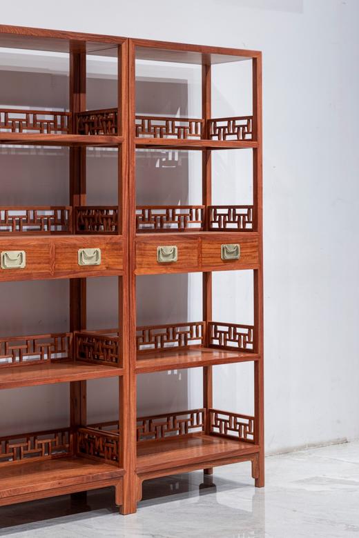 红桥红  家具严选  缅甸花梨（大果紫檀）【178 三围可拆卸品字格 层架】 商品图5