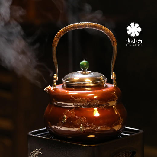 李小白银壶 纯银9999烧水壶 纯银银壶 银壶茶壶 铜包银银壶 商品图4