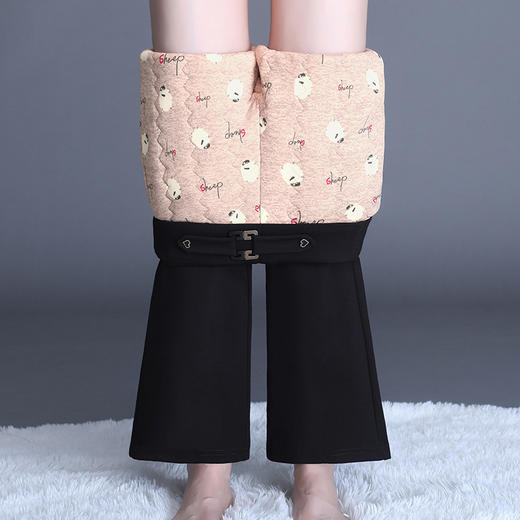 羊毛筒喇裤厚款棉裤外穿高腰，加厚保暖休闲喇叭裤MYX-BFZY-9280-Y 商品图3