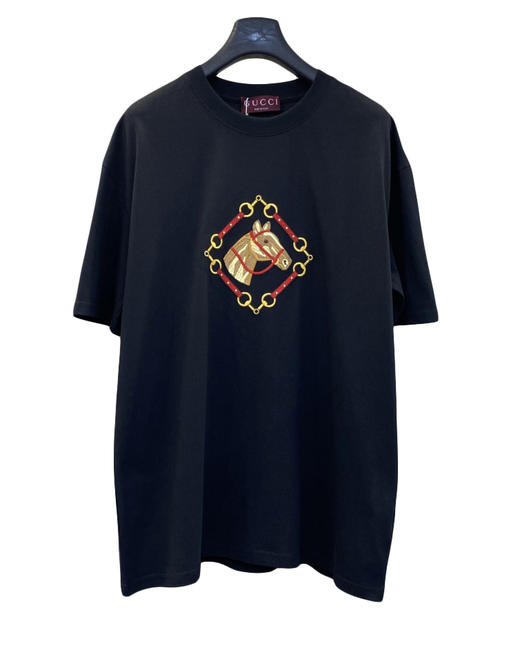 中性款马年刺绣短袖T恤he012 商品图0