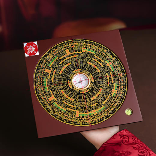 高精度专业罗盘黄铜罗经仪摆件指南针三元三合盘黄铜高级综合盘 商品图2