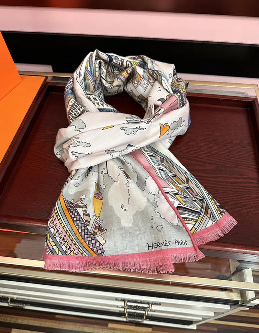 秋冬特惠💰400 新款 爱马仕围巾【双面同色】太美了 商品图4