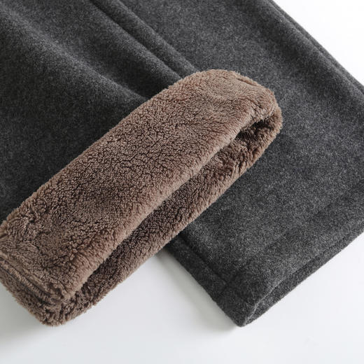 松紧腰毛呢加绒休闲长裤，垂坠感修身直筒裤宽松显瘦阔腿裤MYX-KDFY-5371-L 商品图3