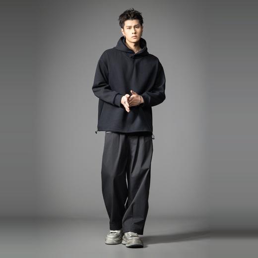 PINLI品立2026春季新款男士潮牌宽松纯色连帽落肩袖套头卫衣上衣B262109005 商品图4