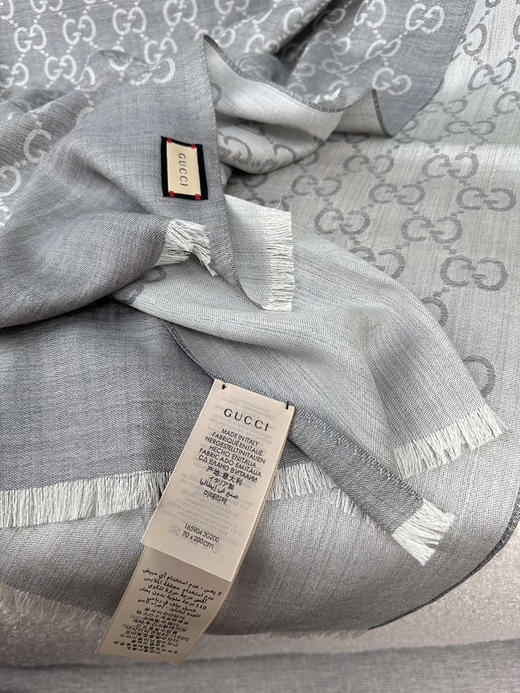 秋冬特惠💰330 古驰围巾 【四季双娇！GG双面中等薄款真丝羊毛围巾】 商品图3