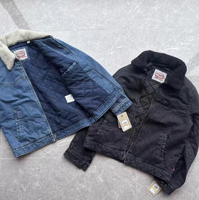 全新正品Levis美版25年新款牛仔水洗可拆卸毛领夹棉底特律夹克棉服
25年新款 吊牌价225美金的新款棉服
颜值很高的底特律款 毛领可拆卸 重水洗工艺
两个色，尺码S-2XL