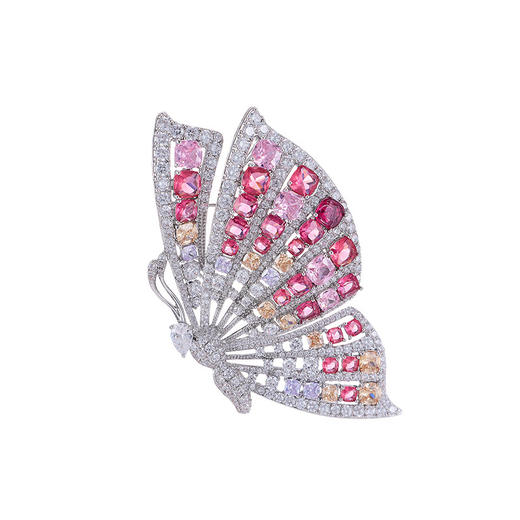 轻奢高级感精致镶锆石蝴蝶胸针，小众设计感别针西装大衣晚宴配饰LY-Z-099 商品图3