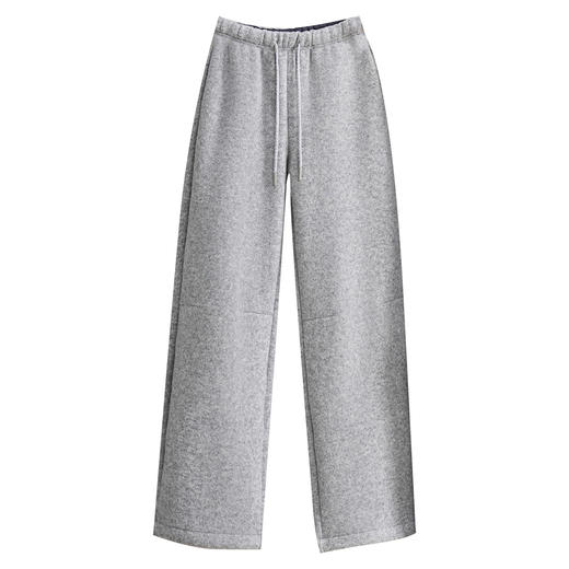 松紧腰毛呢加绒休闲长裤，垂坠感修身直筒裤宽松显瘦阔腿裤MYX-KDFY-5371-L 商品图4