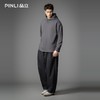 PINLI品立2026春季新款男士潮牌宽松纯色连帽落肩袖套头卫衣上衣B262109005 商品缩略图1