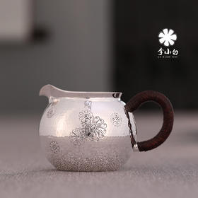 李小白 纯银茶配 纯银9999 纯手工制作 纯银公杯 公道杯 纯银茶海
