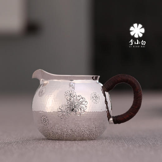 李小白 纯银茶配 纯银9999 纯手工制作 纯银公杯 公道杯 纯银茶海 商品图0