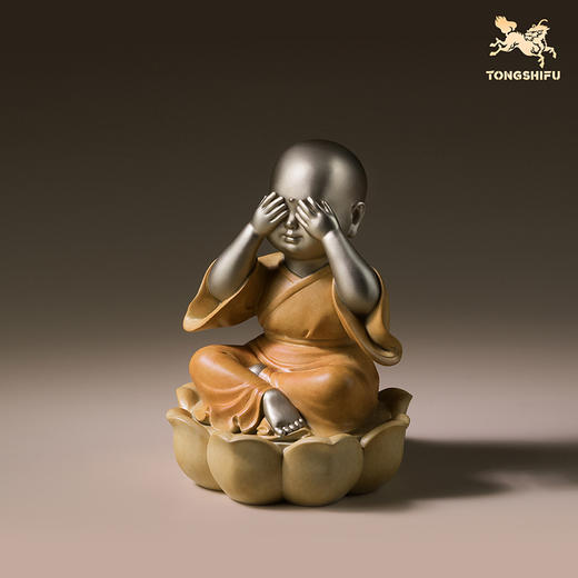 铜师傅《四不小和尚》客厅工位佛像铜摆件 家居装饰工艺品 商品图2