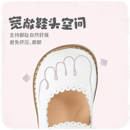 woollykids小羊沃利澳洲牛皮女宝宴会校园复古风防滑软底漆面皮鞋 商品图2
