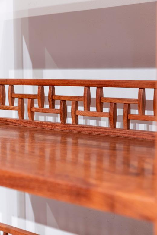 红桥红  家具严选  缅甸花梨（大果紫檀）【178 三围可拆卸品字格 层架】 商品图3