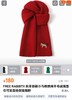 品牌订单小马刺WOOL100%羊毛红色围巾男女同款 商品缩略图7