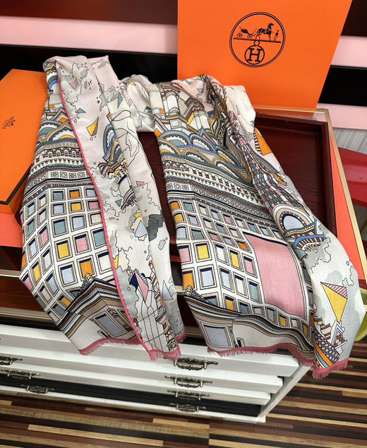 秋冬特惠💰400 新款 爱马仕围巾【双面同色】太美了 商品图5