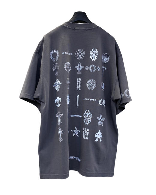 中性款破损印花短袖T恤hu009 商品图1