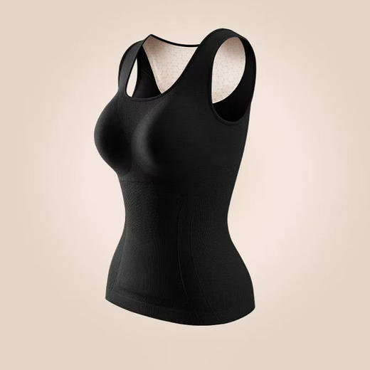 【自带胸垫❗️全羊毛绒发热保暖背心】6种纤维轻盈贴合不臃肿，精准控温一路暖和，固定杯垫机洗不跑位，软硅胶条承托防下垂，带胸垫打底加绒加厚内衣塑身美体护颈肚QQ 商品图5