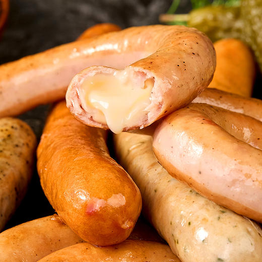 粉丝专属【秒杀❗️69.9抢三袋🔥德式烤肠拼盘450g/袋】 甄选品质原料制作，六种烤肠香肠组合，芝士盘肠 白肠 松露香肠 德布勒森香肠 图林根香肠 法兰克福香肠，年货餐宴送礼佳选L-d 商品图2