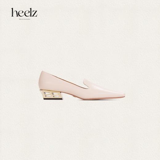 heelz设计师手工鞋履 ｜H繁花跟牛皮鸭嘴 乐福鞋  3.6 公分 商品图0