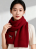 品牌订单小马刺WOOL100%羊毛红色围巾男女同款 商品缩略图4