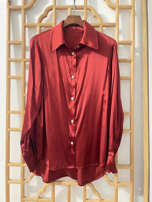 「断码清仓」重磅100%桑蚕丝真丝衬衫 L码  ZFYY263 商品图0