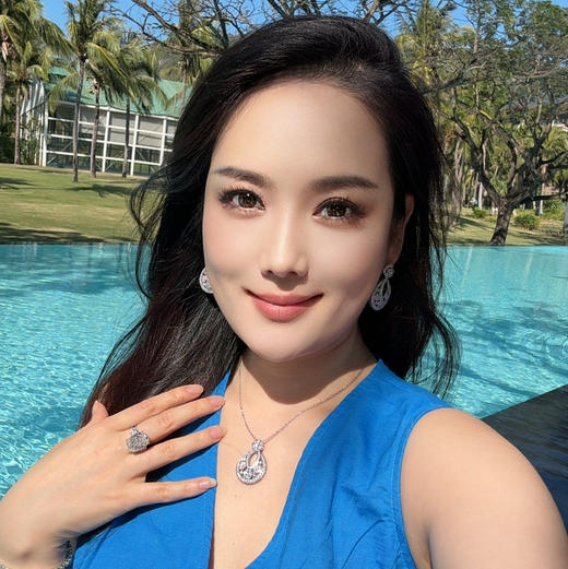 GAONAS  瑞雪奢华白色璀璨水滴项链11796XW 商品图4