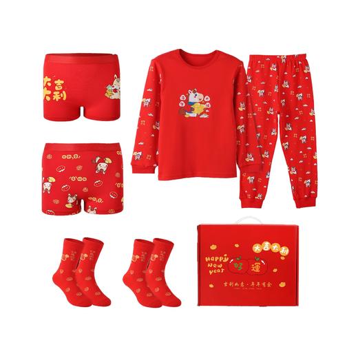 2026新年红色喜庆家居服春秋款马年卡通印花亲子装睡衣套装潮 商品图4
