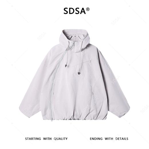 W2770SDSA男士秋冬新款痞帅男装韩版纯色斜拉链设计连帽夹克外套百搭 商品图1