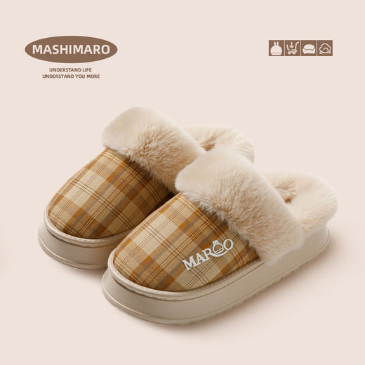 【YW】无忧购棉鞋鞋流氓兔毛拖鞋室内家居鞋保暖舒适棉拖ZS-3114（截单后3-5天发货) 商品图5