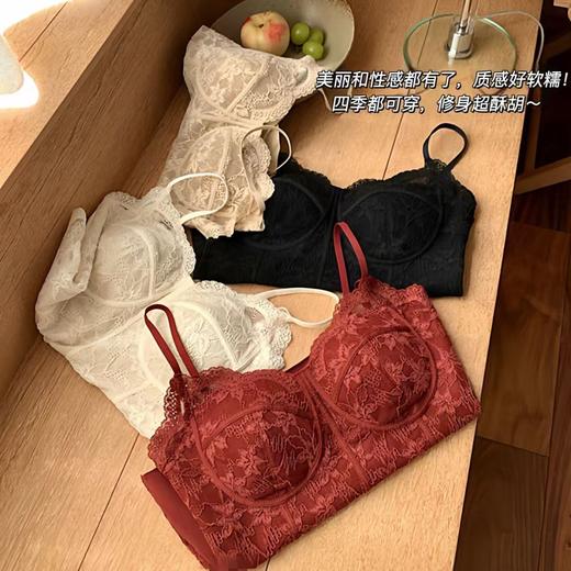 【显白封神❗️法式蕾丝背心】单穿叠穿都时髦，立体罩杯，小胸也能穿出圆润饱满，内搭可外文胸一体美背吊带内衣上衣修身QQ 商品图3