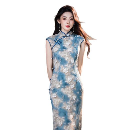 改良新中式长款无袖旗袍2026春夏新款年轻款日常港风旗袍12607 商品图4