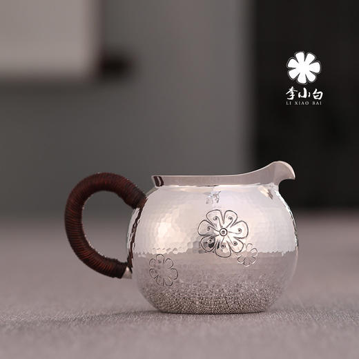 李小白 纯银茶配 纯银9999 纯手工制作 纯银公杯 公道杯 纯银茶海 商品图3