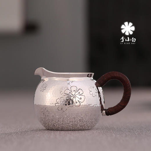 李小白 纯银茶配 纯银9999 纯手工制作 纯银公杯 公道杯 纯银茶海 商品图2