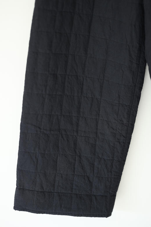 黄阿福 方格绗棉亚麻阔腿裤 商品图2